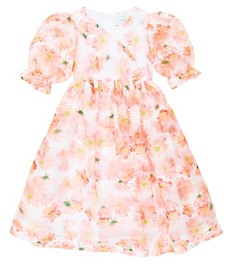 Puff-sleeve floral chiffon dress | Paade Mode