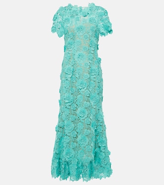 Abito midi in pizzo guipure | Oscar de la Renta
