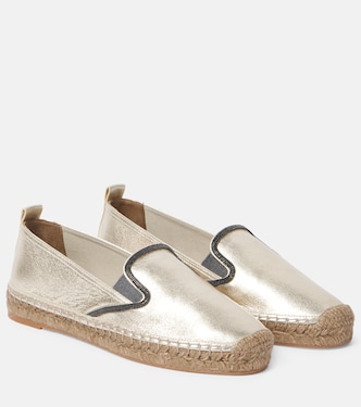 Espadrilles Monili en cuir à ornements | Brunello Cucinelli