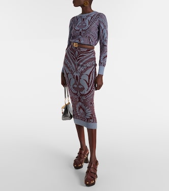 Midirock aus Woll-Jacquard | Etro