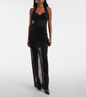 Abito lungo in mesh | Alessandra Rich