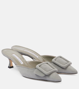 Mules Maysale 50 aus Veloursleder | Manolo Blahnik