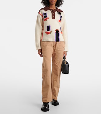 Polo in lana con intarsi | JW Anderson