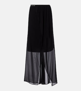 Chain-detail silk georgette wrap skirt | Christopher Esber