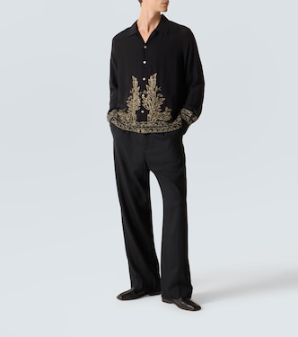 Beaded Epoque embellished silk shirt | Bode
