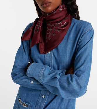 GG silk twill scarf | Gucci
