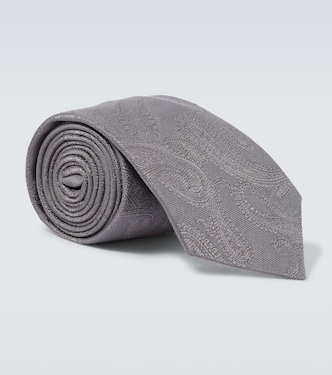 Paisley silk twill tie  | Brunello Cucinelli