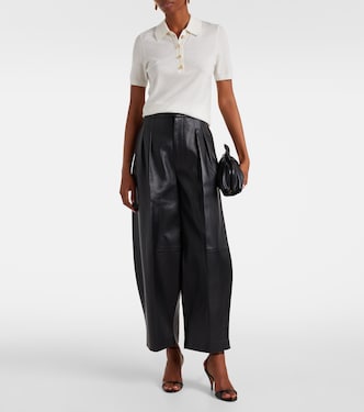 Dash leather barrel-leg pants | Altuzarra
