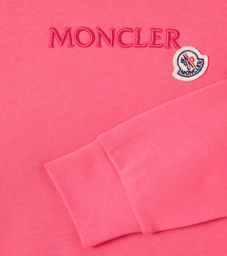 Logo embroidered cotton jersey hoodie | Moncler Enfant