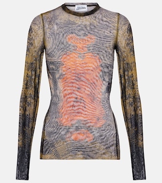Médallion printed mesh top | Jean Paul Gaultier