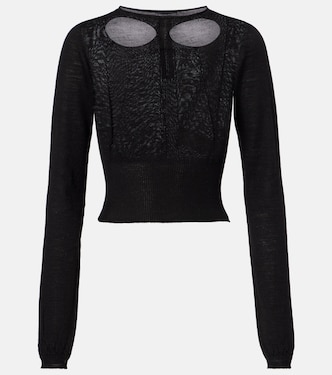 Cutout virgin wool sweater | Rick Owens