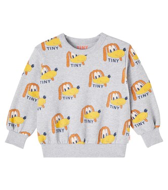 Dogs printed cotton jersey sweatshirt | Tinycottons