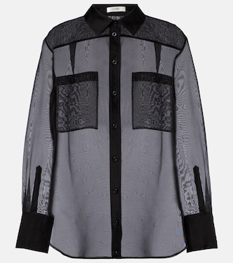 Sheer silk organza shirt | Frame