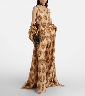 Bedruckte Palazzo-Hose aus Seide | Dolce&Gabbana