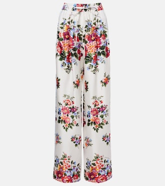Floral silk wide-leg pants | Dolce&Gabbana