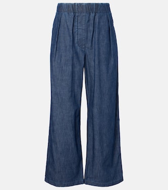 Cotton chambray wide-leg pants | Jil Sander