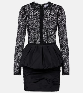 Dixie peplum lace and taffeta minidress | Rebecca Vallance