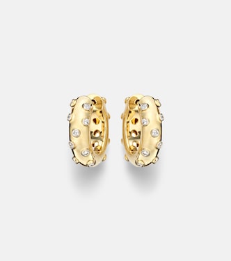 Ohrringe Plumetis aus 9kt Gelbgold (375/1000) mit Diamanten | Yvonne Léon