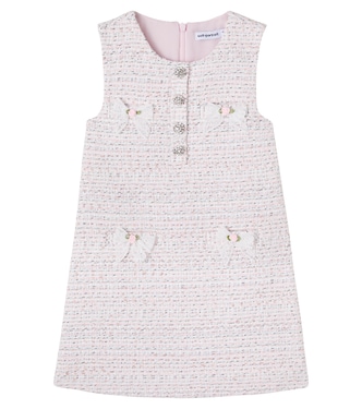 Crystal-embellished tweed dress | Self-Portrait Kids
