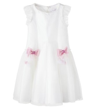 Bow-detail tulle dress | Monnalisa
