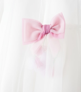 Bow-detail tulle dress | Monnalisa