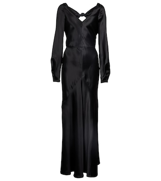 Cutout silk satin midi dress | Gabriela Hearst