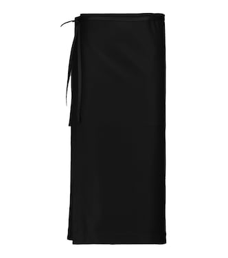 Falda midi de lana con cinturón | Jil Sander