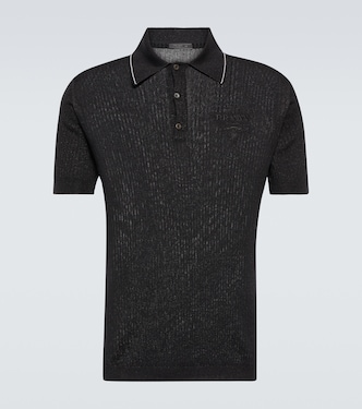 Polohemd aus Rippstrick | Prada