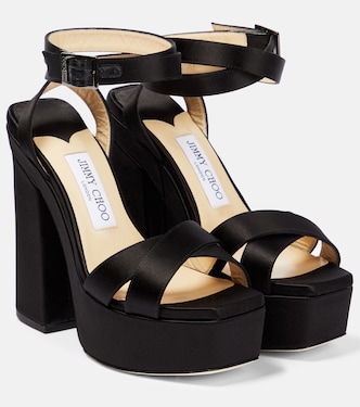 Gaia satin platform sandals | Jimmy Choo