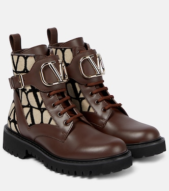 Toile Iconographe combat boots | Valentino Garavani