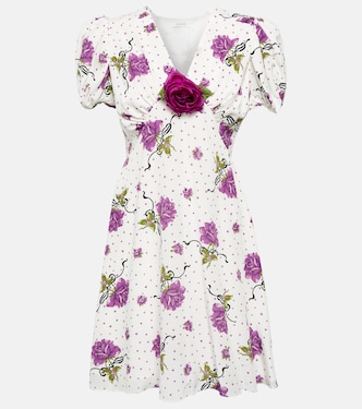 Floral Applique silk minidress | Rodarte