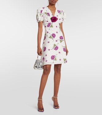 Miniabito in seta con stampa floreale | Rodarte