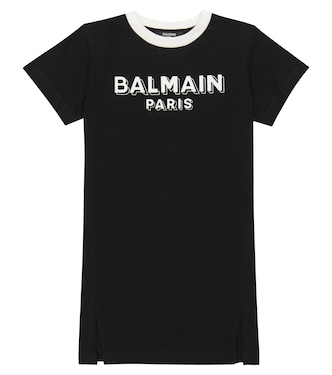 T-Shirt-Kleid aus Baumwolle | Balmain Kids