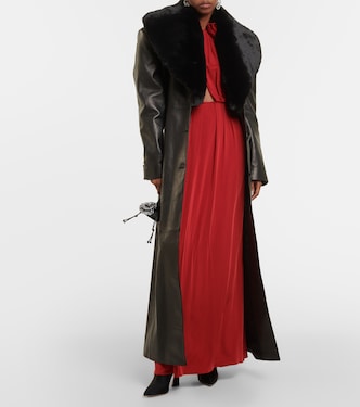 Cappotto in pelle con pelliccia sintetica | Magda Butrym