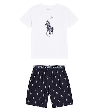 Logo T-shirt and shorts set | Polo Ralph Lauren Kids