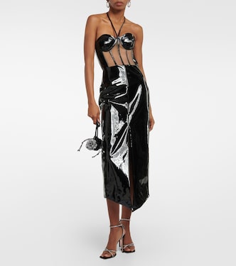 Abito midi in vernice  | David Koma