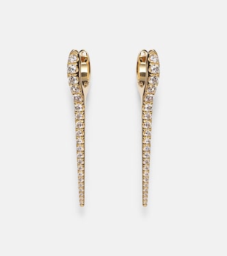 Boucles d'oreilles Lola Needle Medium en or 18 ct et diamants | Melissa Kaye