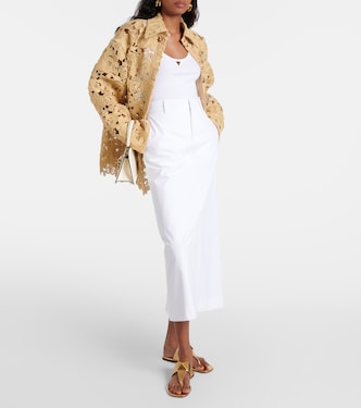 Gonna lunga in popeline di cotone | Valentino