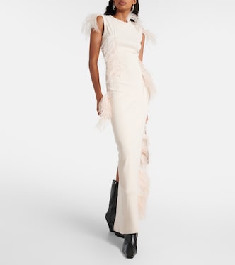 Maxikleid Essica mit Federn | Acne Studios