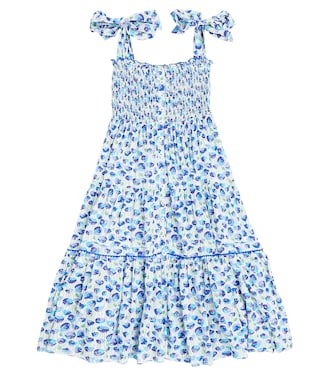 Trini printed shirred dress | Poupette St Barth Kids