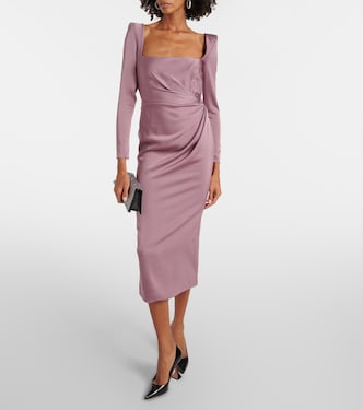 Satin midi dress | Alex Perry