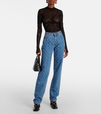 Moonogram mesh top | Marine Serre