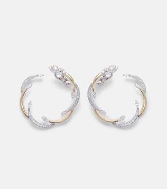 Orecchini Golden Strada in oro 18kt con diamanti | Yeprem