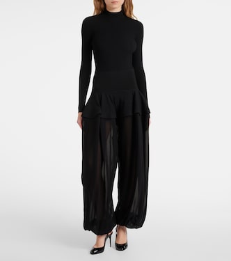 Weite Hose aus Georgette | Alaïa