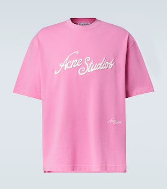Logo embroidered cotton T-shirt | Acne Studios