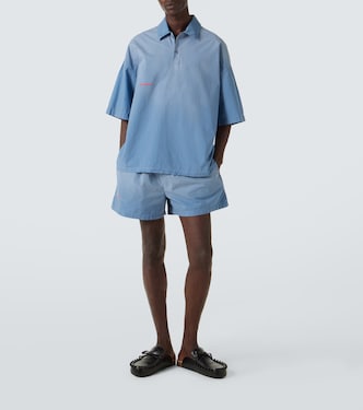 Shorts in popeline di cotone con logo | JW Anderson