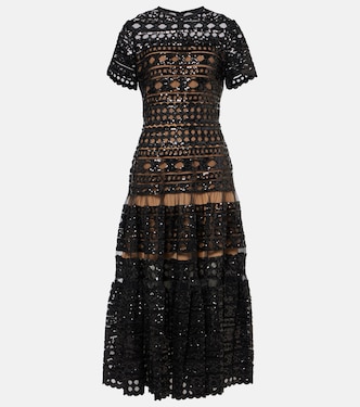 Abito midi in mesh | Elie Saab