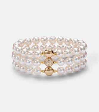 Grace 18kt gold bracelet with pearls and diamonds | Bucherer Fine Jewellery