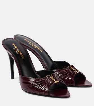 Babylone Cassandre 90 leather mules | Saint Laurent