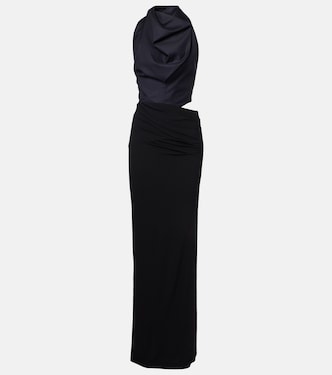 Draped silk maxi dress | Magda Butrym